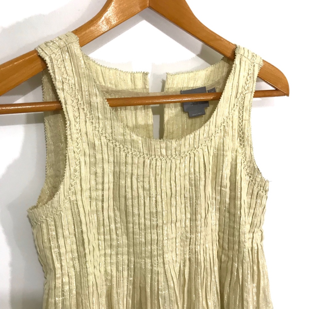 Vanessa & Virginia Gold Pleated Top - Picture 2 of 6